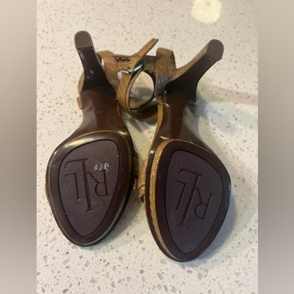 Ralph Lauren Snake Print Stiletto Heel Size 6.5 - Picture 3 of 3